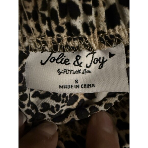 Jolie & Joy Women’s size S Leopard Animal Print Strapless Ruffles Romper NWT - Picture 7 of 7